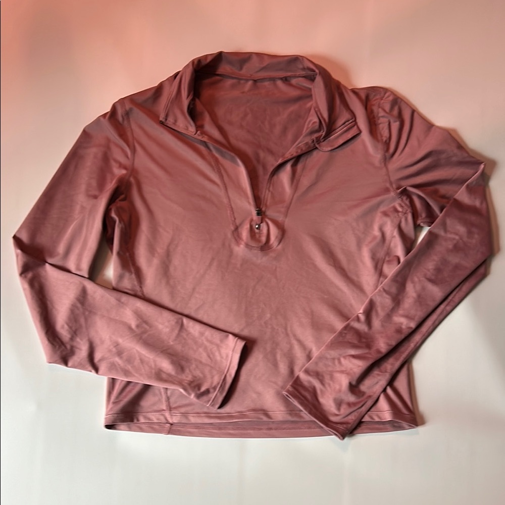Refuge Fitted Pink Polo Long Sleeve Tee